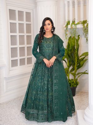 Buy Bnmkart Embroidered Anarkali Long Gown | Pakistani Salwar Suit Gown for  wome| Semi-Stitched Net Koti and Top With Duppata or Embrodered Bottom at  Amazon.in